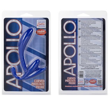 California Exotic Apollo Curved Prostate Probes, синий