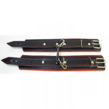 BDSM Арсенал Оковы с мягкой подкладкой, красно-черные