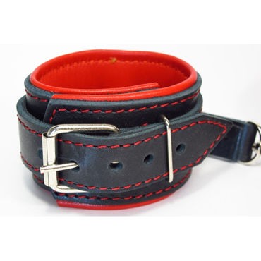 BDSM Арсенал Оковы с мягкой подкладкой, красно-черные