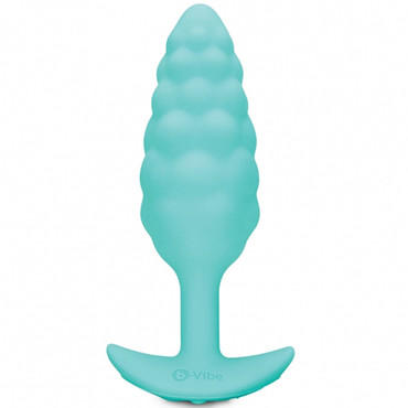 B-vibe Bump Texture Plug, голубой