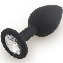 Play Secrets Silicone Butt Plug Small, черный/прозрачный