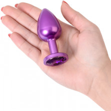 Toyfa Metal Анальный страз M, фиолетовый