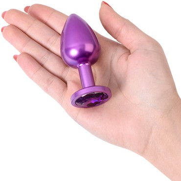 Toyfa Metal Анальный страз M, фиолетовый