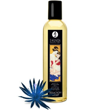 Shunga Erotic Massage Oil Seduction - Midnight Flower, 240 мл