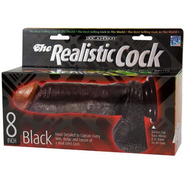 Doc Johnson Realistic Cock 20,5 см, темно-коричневый
