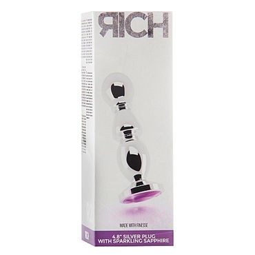 Shots toys Rich Silver Plug Purple Sapphire R2