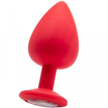 Ouch! Extra Large Diamond Butt Plug, красная