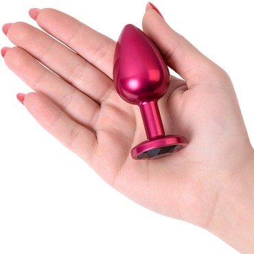 Toyfa Metal Анальный страз M, красный/черный