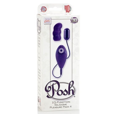 California Exotic Posh 10-Function Silicone Pleasure Packs, фиолетовое