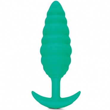 B-vibe Twist Texture Plug, зеленый
