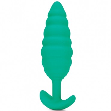 B-vibe Twist Texture Plug, зеленый
