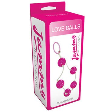 Toyz4lovers Jammy Jelly Anal Love Balls, розовые