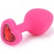 Play Secrets Butt Plug Heart Shape M, розовый/красный