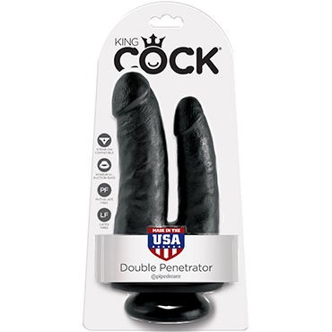 Pipedream King Cock Double Penetrator, черный