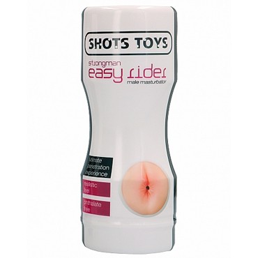 Shots Toys Easy Rider Strongman Male Masturbator Anal, телесный