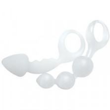 Topco Bottoms Up Butt Silicone Anal Toy Set, прозрачный