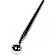 ToyFa Metal Уретральный плаг с ограничителем-шариком, серебристый