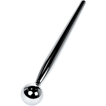 ToyFa Metal Уретральный плаг с ограничителем-шариком, серебристый