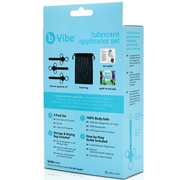 B-vibe Lube Applicator Set Of 3, черный