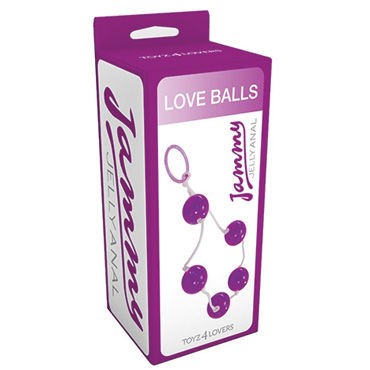 Toyz4lovers Jammy Jelly Anal Love Balls, фиолетовые