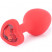 Play Secrets Silicone Butt Plug Heart Shape Medium, красный/красный