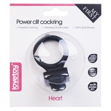 LoveToy Power Heart Clit Cockring, черное