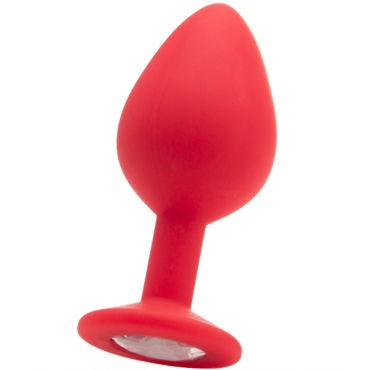 Ouch! Large Diamond Butt Plug, красная