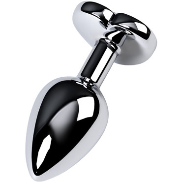 Toyfa Metal Анальный страз сердце S, серебристый/фиолетовый
