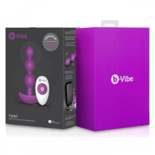 B-Vibe Triplet Anal Beads, фиолетовые