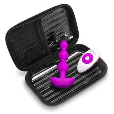 B-Vibe Triplet Anal Beads, фиолетовые