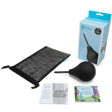 B-vibe Classic Enema Bulb Set, черная