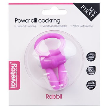Lovetoy Power Rabbit Clit Cockring, розовое