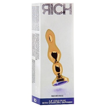 Shots toys Rich Gold Plug Purple Sapphire R4