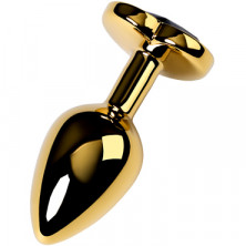 Toyfa Metal Анальный страз сердце S, золотой/черный