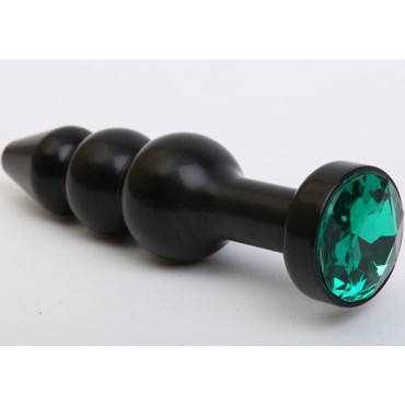 4sexdream Анальная ювелирка елочка, черный/зеленый