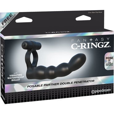 Pipedream Fantasy C-Ringz Posable Partner Double Penetrator