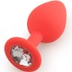 Play Secrets Silicone Butt Plug Medium, красный/прозрачный