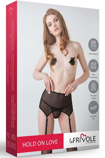 Le Frivole Пленительный пояс для чулок, черный