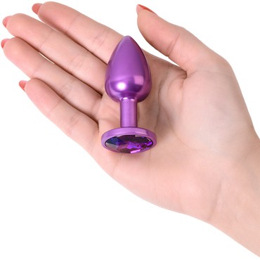Toyfa Metal Анальный страз S, фиолетовый