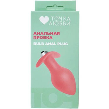 Точка Любви Анальная пробка Bulb Anal Plug, розовая
