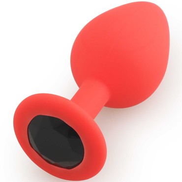 Play Secrets Silicone Butt Plug Medium, красный/черный