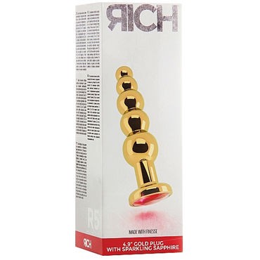 Shots toys Rich Gold Plug Red Sapphire R5