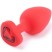 Play Secrets Butt Plug Heart Shape L, красный/красный