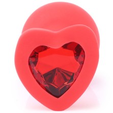 Play Secrets Butt Plug Heart Shape L, красный/красный