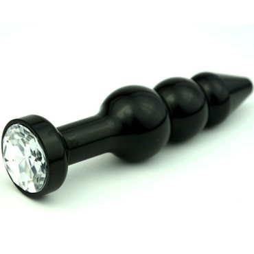 4sexdream Анальная ювелирка елочка, черный/прозрачный