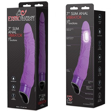Erotic Fantasy Slim Anal Vibrator With 7 Functions, фиолетовый