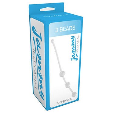 Toyz4lovers Jammy Jelly Anal 3 Beads, прозрачная
