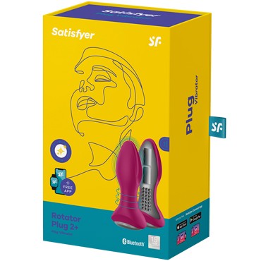 Satisfyer Rotator Plug 2+, фуксия