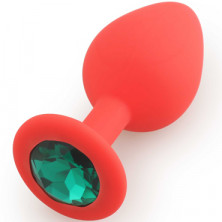 Play Secrets Silicone Butt Plug Medium, красный/темно-зеленый