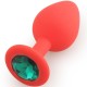 Play Secrets Silicone Butt Plug Medium, красный/темно-зеленый